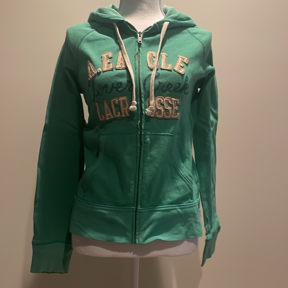American Eagle Clover Creek LaCrosse Zip Up Hoodie. Medium. Y2K